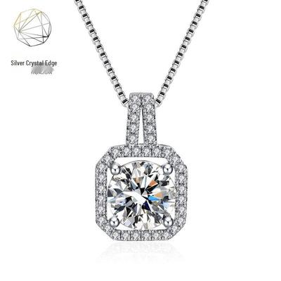 Micro-Pavé Diamant-Halskette: Trendige Damen-Schlüsselbeinkette mit minimalistischem Anhänger - Perfektes Geschenk für Influencerinnen, Hip-Hop-Stil oder Weihnachten.