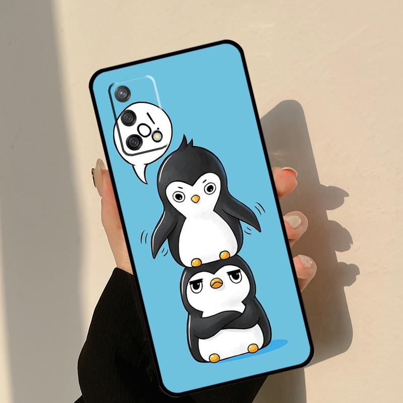Cute Cartoon Penguin Case For Oppo A5 Pro A6 A16 A76 A96 A17 A57 A40 A60 A80 A98 A58 A78 A18 A38 A54 A74 A94 A15