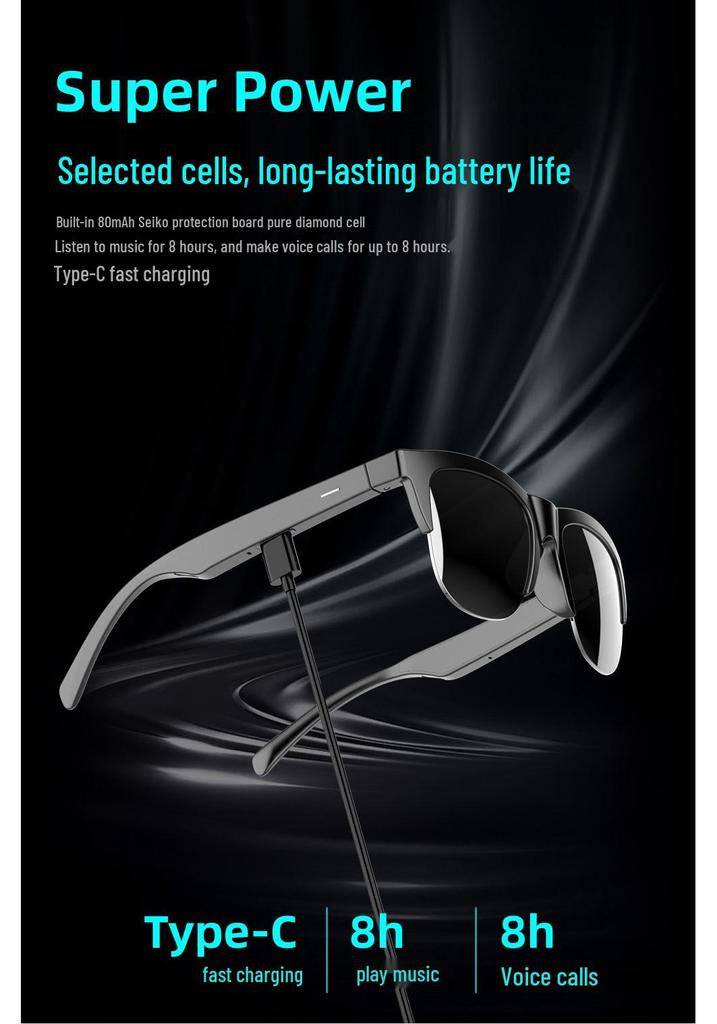 F01 Bluetooth Audio Sunglasses: Dual-Use Polarized Smart Glasses for Music, Calls & Cycling