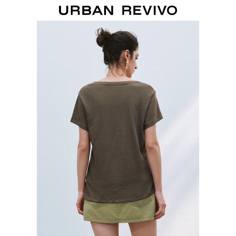 UR 2025 Spring U-Neck Short Sleeve T-Shirt