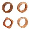 Lightweight Wood Bracelet Vintage Design Geometric Wrist Bangle Day To Night Transition Jewelry Fashion Accessory