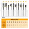 File Double Diamond Electric Grinding Head For Dremel Rotary Tool Burr Drill Bits Milling Cutter