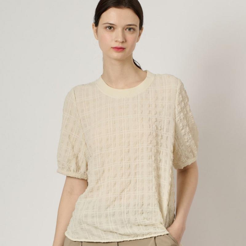 BCBG Gekräuselte runde Bluse B4m5b490