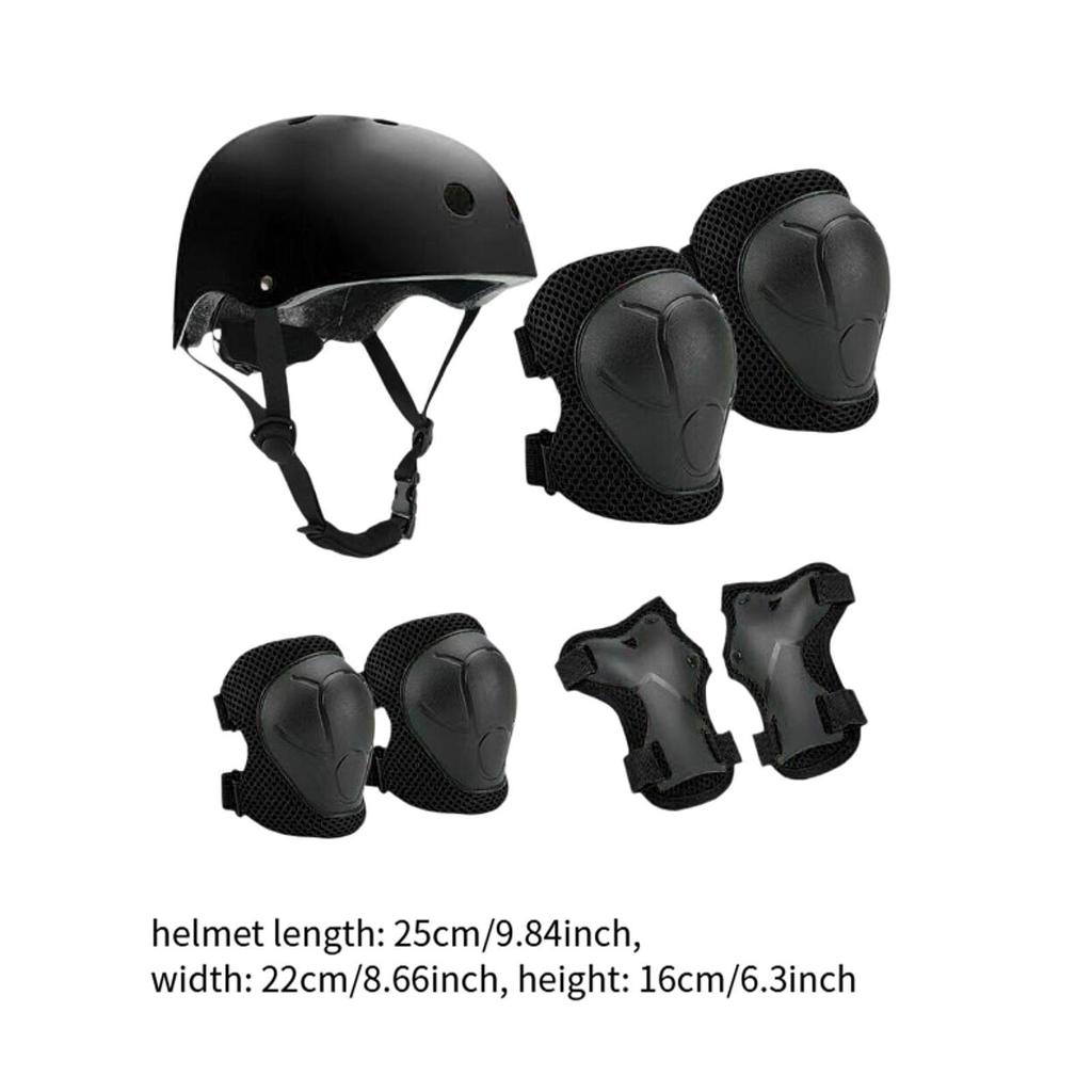 7 Pieces Kids Bike Helmet Protective Gear Set Skating Guards for Skateboarding Outdoor Inline Skating Sports Rollerblading