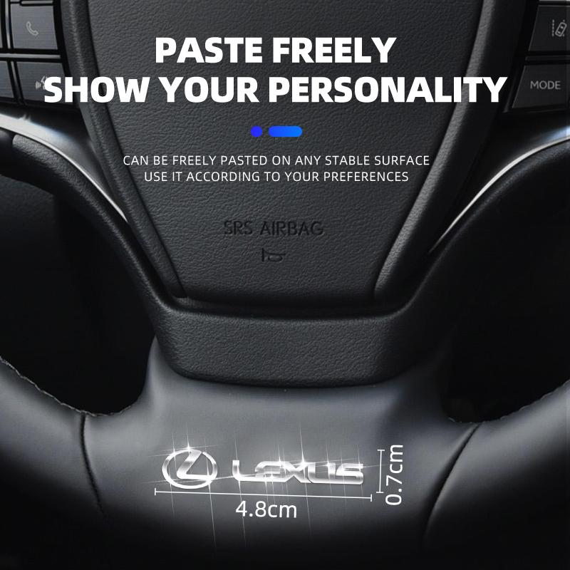 3D Metal Car Interior Dekoration Stickers Badges Auto Styling For Lexus FSPORT LBX NX RX 350h 450h ES UX 300e GS GX IS LS LX CT