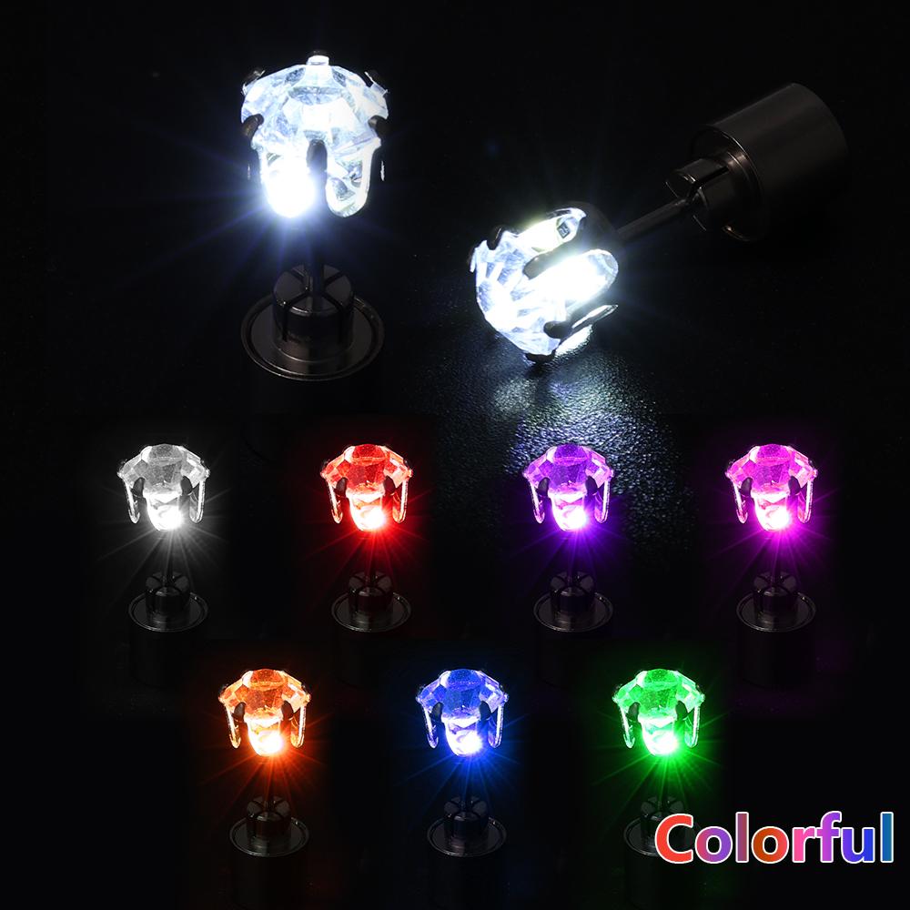 

Colorflu LED Light Up Stud Earrings Fashion Flashing Zircon Ear Earring Stainless Steel Party Night Bling Ear Ring Studs Jewelry 1PC