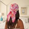 Luxury Paisley Silk Satin Head Scarf For Women Plaid Print Kerchief Neck Scarfs 70cm Square Shawls and Wrpas Scarves For Ladies
