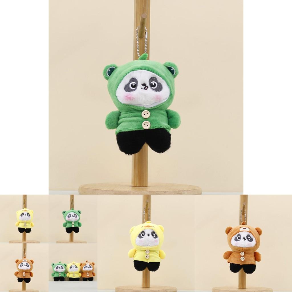 Süßes Panda-Plüschtier mit Kurzflorstoff zur Taschenverzierung und als Geschenk