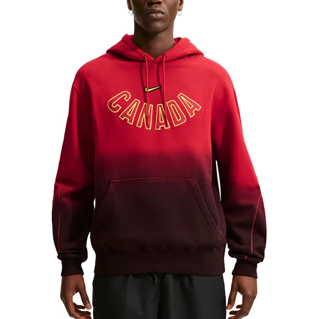 Nike Men's Red Canada X Nocta O Can Fleece Cs Hoodie Gym Unisex Tops Im3232-687 Cm
