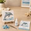 Ocean Theme Glass Art DIY Kit Glass Diamond Painting Craft Set Marine DIY Art Supply Sea Animal Wall Hanging Decor Handmade Gift