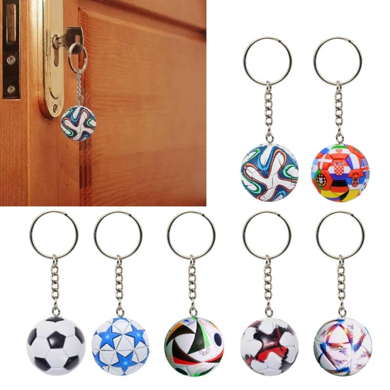 Fashionable Soccer Keychain Charm Sturdy Pendant Practical Decoration Perfect Gifts for Football Players and Fans