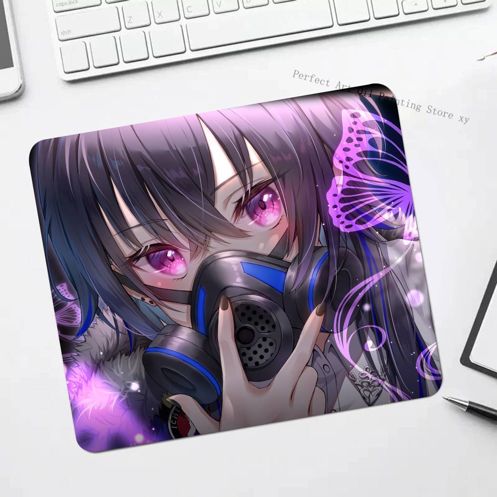 Anime Girl VTuber VSPO Ichinose Uruha Mousepad Small LockEdge Mouse Pad For Gamers Computer Desk Pad Rectangular Anti-slip