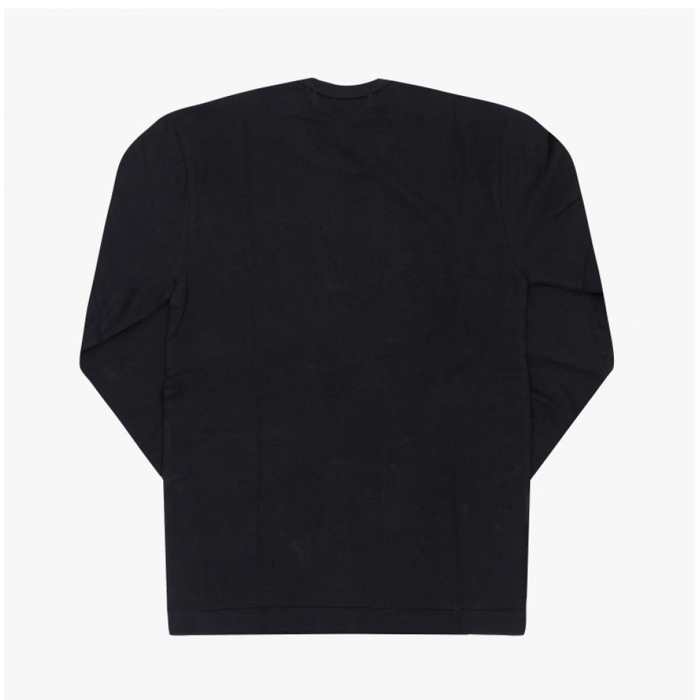 Comme Des Gar Ons Unisex Play Black Heart Patch Long Sleeve Tee Ax T120 051