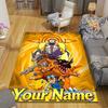Custom 1Pc Digital Monster Evolution Flannel Personalized Rug Non Slip Floor Mat Soft Carpet for Living  Bedroom Office Home Decor Gift