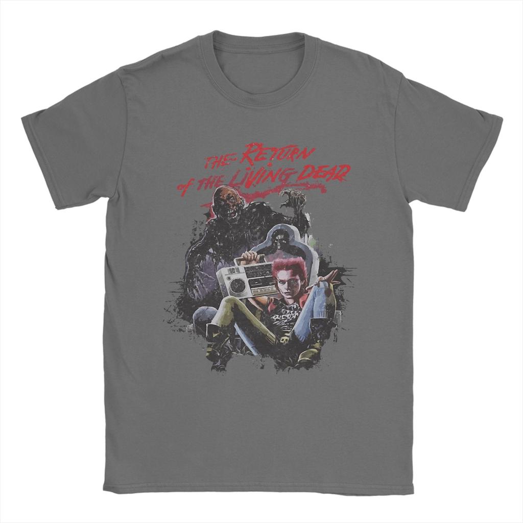 Return Of The Living Dead Retro Horror T-Shirts for Men Cotton Tee Shirt Round Neck Short Sleeve T Shirts Plus Size Clothing