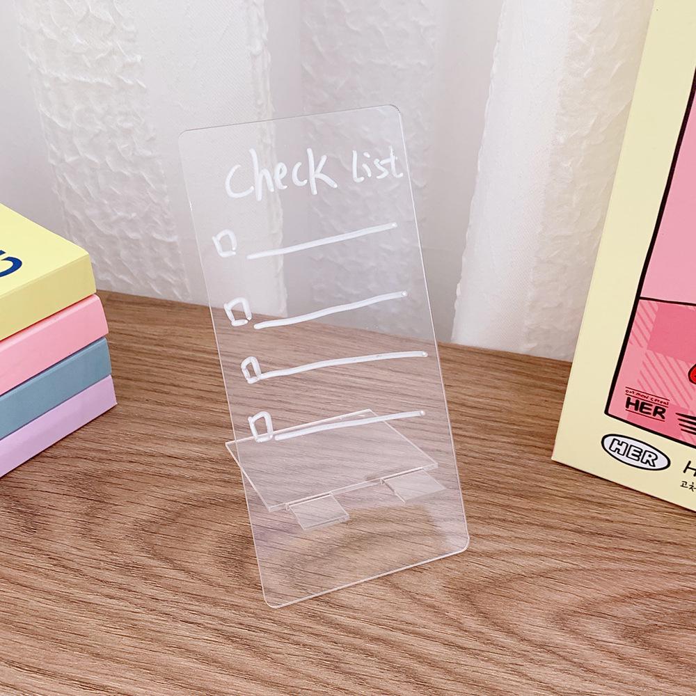 Minimalist Transparent Acrylic Mini Memo Board - Portable Creative Writing Pad for Students