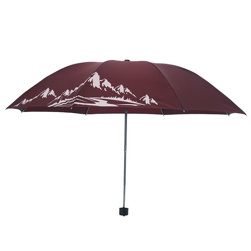 Paradise Black Coated UV Protection Folding Sun/Rain Umbrella