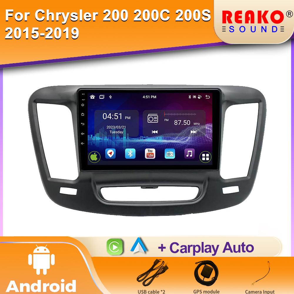 Auto Android Android Pro  Chrysler 200 200C 200S 2015 - 2019 Autorádio Přehrávač Bezdrátový Android Auto Carplay Mirror Link DSP