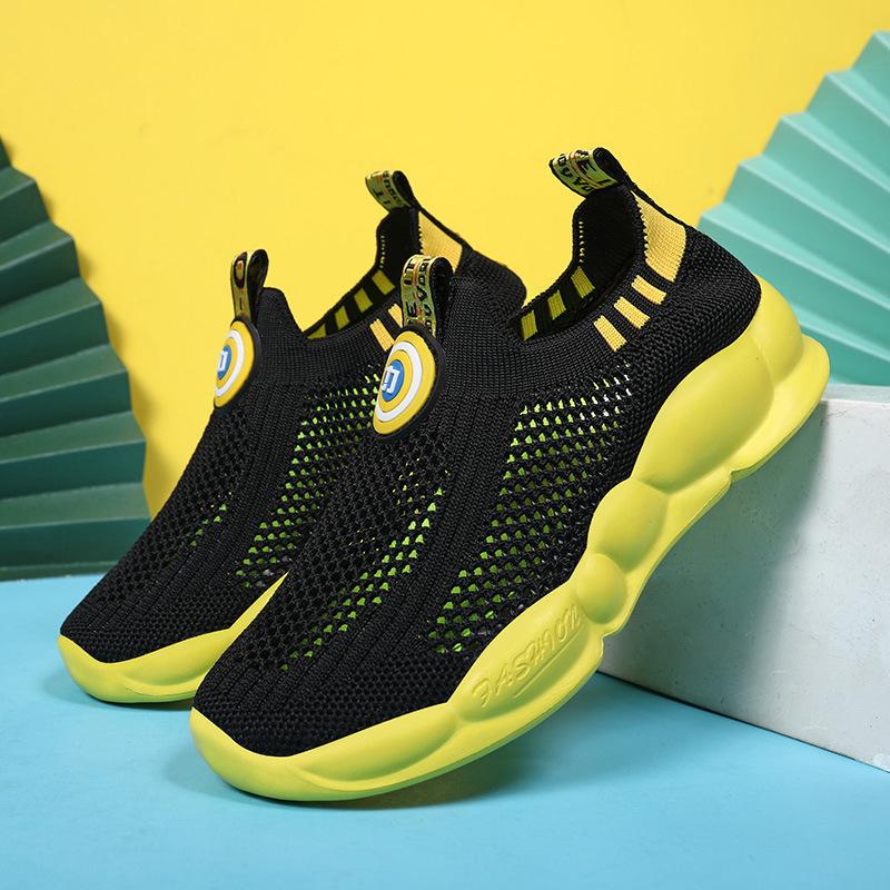 Classmates Summer Children's Mesh Sneakers Boys' Single Mesh Shoes Boys' Running Shoes Middle and Older Children's Lazy Shoes