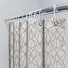 Modern Geometric Shower Curtain White Bath Decorative Waterproof Washable Fabric For Bathtub Doors Home Bathroom 3D Printed Poly
