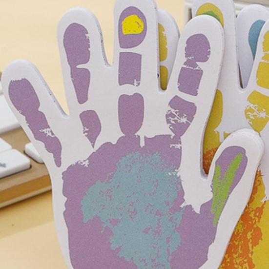 6Pcs Palm Sticky Notes Set 30 Sheets/Pad Kids Self-Adhesive Note Kids School Office Pink Green Yellow Blue Sticky Notes