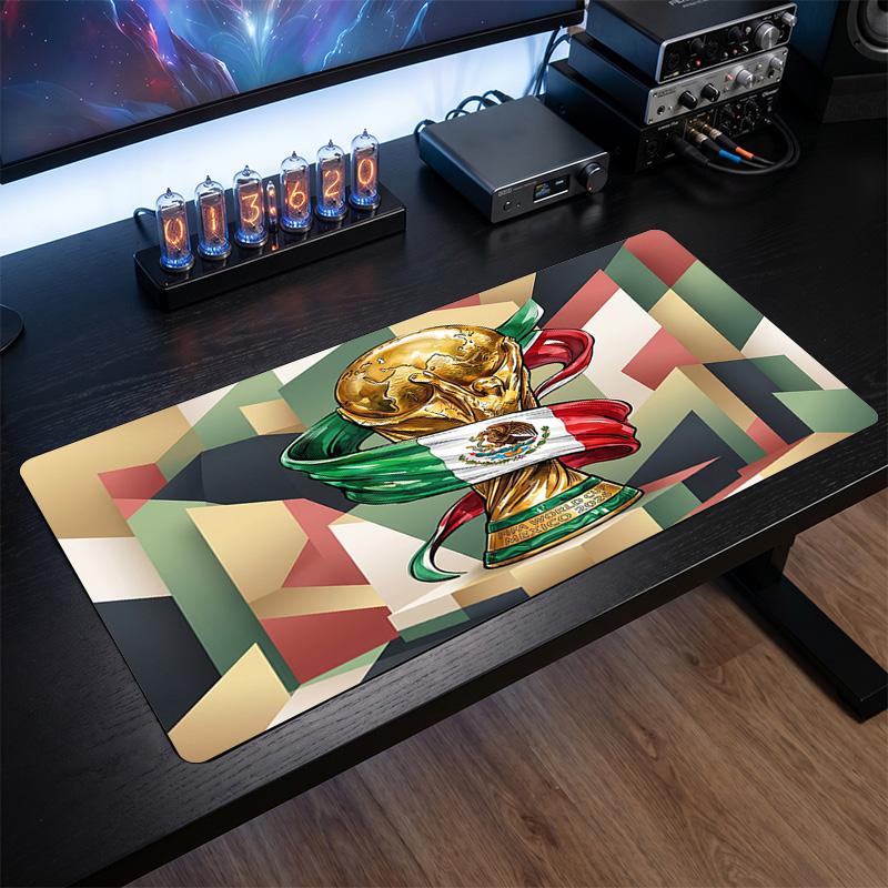 Mexico footbal Crest Mouse Pad, Extended Non Slip Rubber Desk Mat for Gaming Office Laptop Fan Gift
