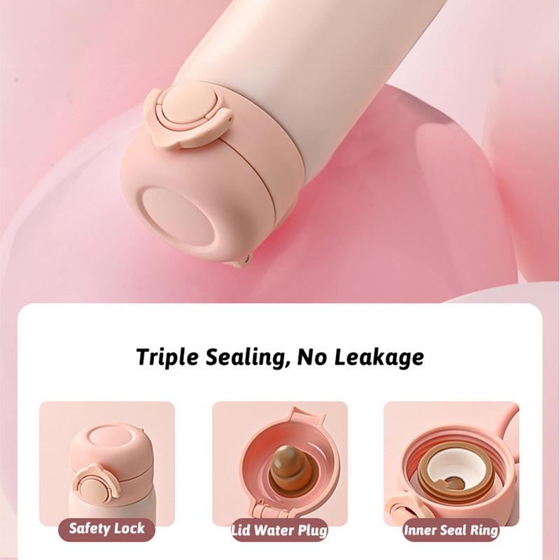 500ml Thermos Large Capacity Stainless Steel Thermal Water Bottle Portable Vacuum Cup with Handle Double-layer Travel Tumbler