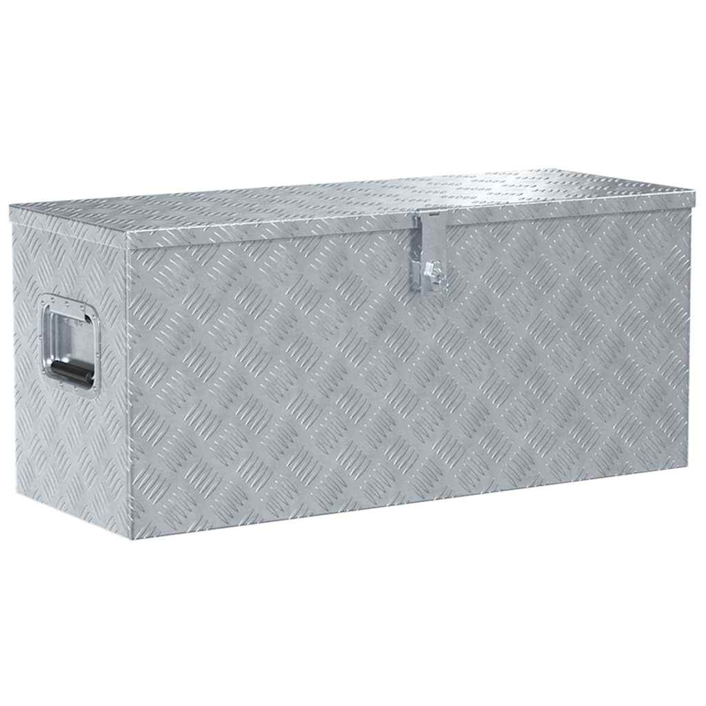Aluminium-Aufbewahrungsbox 90,5*35*40 cm Silber