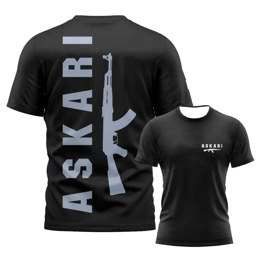Pánské boxerské bojové tričko Askari Letní Sportovní Fitness Prodyšné Kulatý výstřih Krátký rukáv Top pro venkovní trénink
