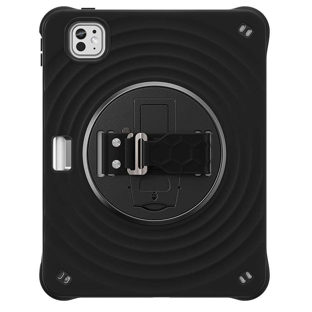 

Для iPad Про 11 (2024) Чехол Ремешок для руки Подставка ТПУ+ПК+Силикон Чехол для планшета Black