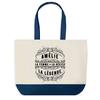 Tote Bag - PLANETEE - Amélie - Cotton 40x45 Cm - Blue Background - Large Size
