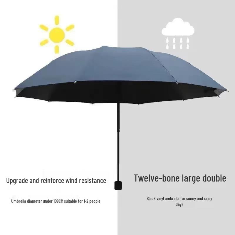 24-Rib Automatic Folding Umbrella: High-End, Large, UV Protection for All Weather