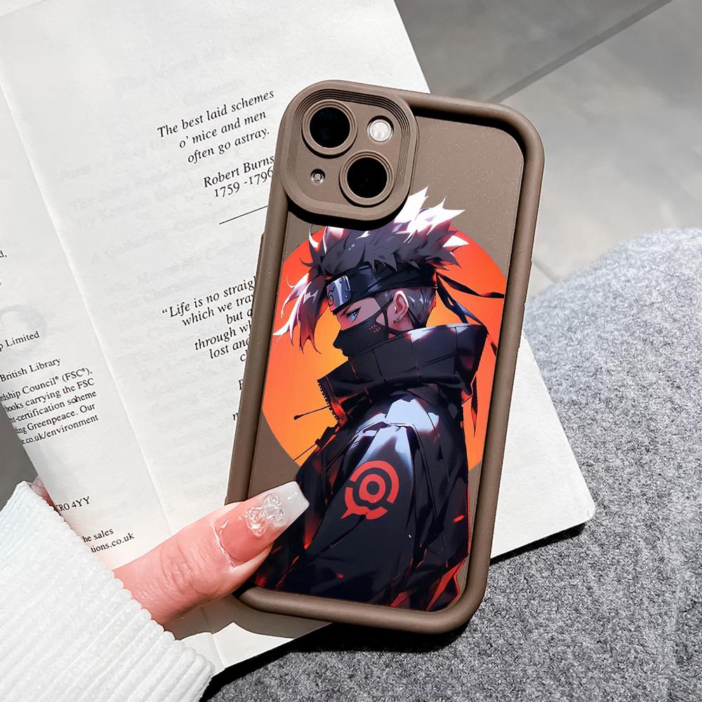 

Для iPhone 16 15 14 13 12 11 Pro Max XS Max XR X SE 8 7 Красивый мягкий силиконовый чехол с рисунком Хатаке Какаши для защиты линз iPhone 11 Pro