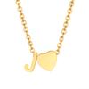 Initial Heart Necklace for Women,18K Gold Plated Stainless Steel Tiny Heart Letter Necklace, Personalized Name Jewelry