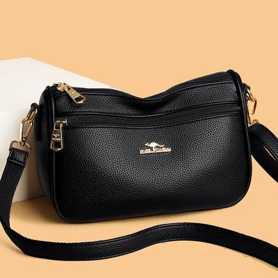Borsa a tracolla sotto il braccio a spalla singola Una semplice borsa quadrata urbana con motivo a litchi