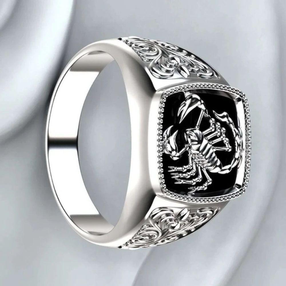 Simple Retro Scorpion Ring Men and Women Personalized Creative Trend Animal Jewelry Hip Hop Niche Party Popular Ring Accessories