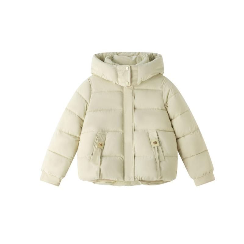 Down cotton-padded clothes for women's autumn and winter short large size loose cotton clothes for small people hooded warm casual jacket