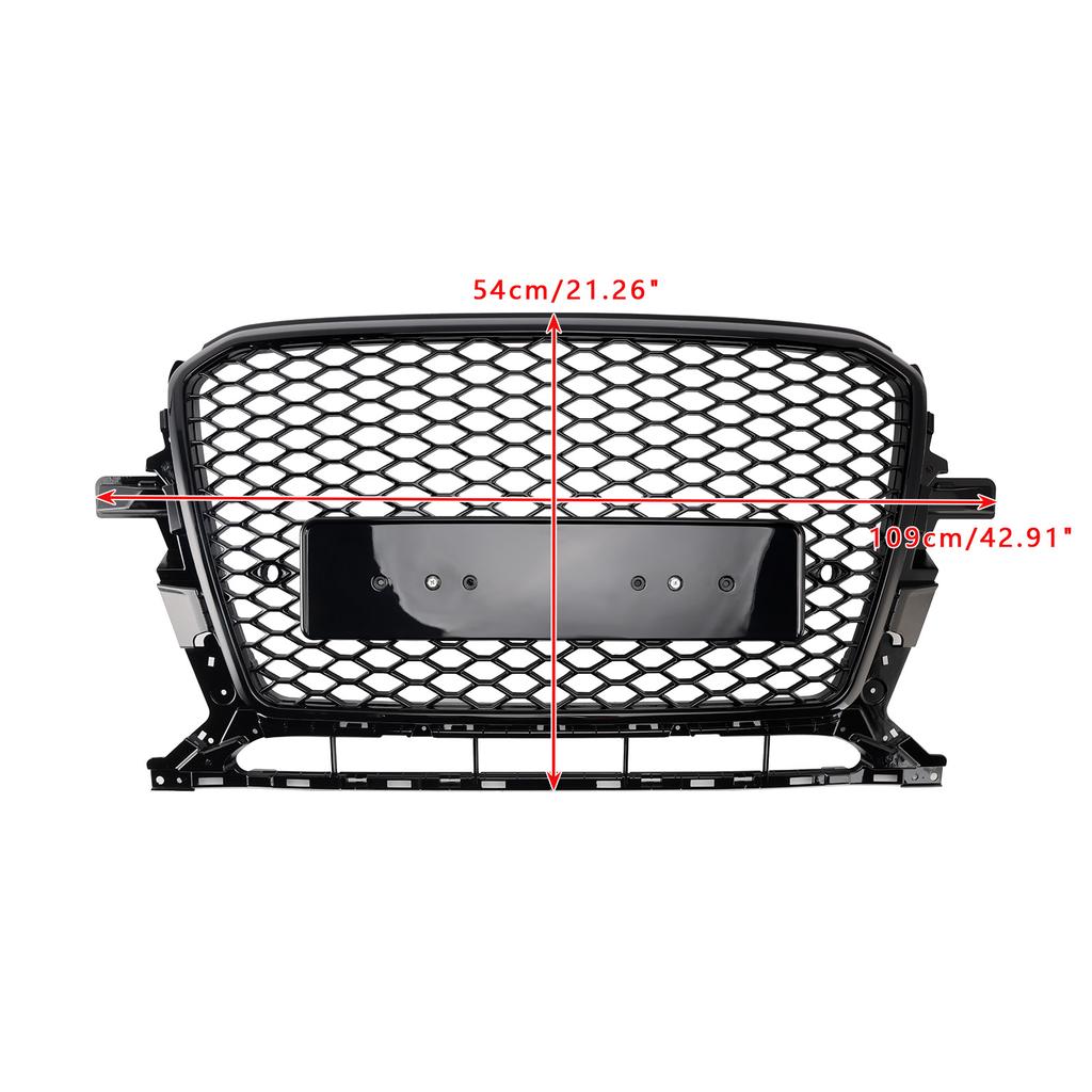Gloss Black Front Honeycomb Bumper Grill Grille Fit Q5 2013-2017