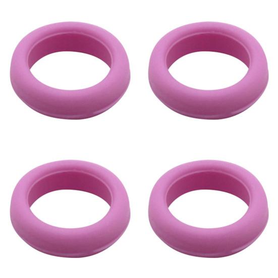 

4Pcs Straw Holder Silicone Seal for Glass Metal Straws Universal Fit Anti-Breakage Ring for Tumblers Cups Leak-Proof Straw Seal розовый