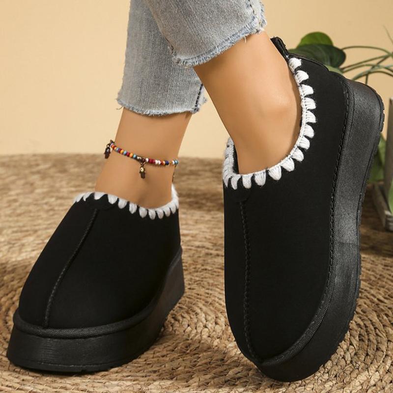 Fashion New Warm Suede Snow Boots for Women Winter 2025 Comfortable Non-Slip Thick Platform Boots Woman Solid Plus Size Booties Mujer