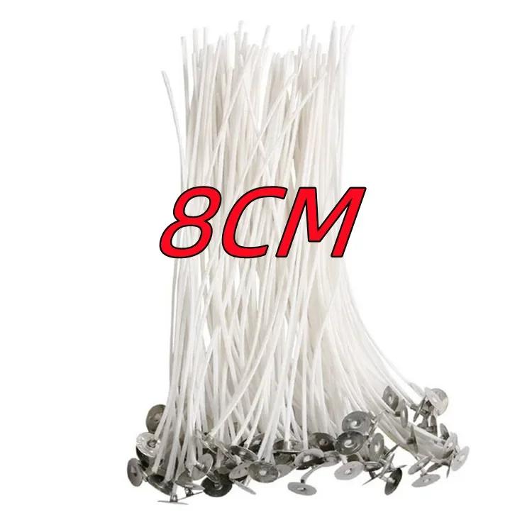 100 Pezzi Stoppini per Candele in Cotone Puro Senza Fumo Fai da Te Anima in Cera Anima in Cotone Intrecciata Linea di Cera per Lampade a Cherosene per Candele da Te Light Candele Galleggianti