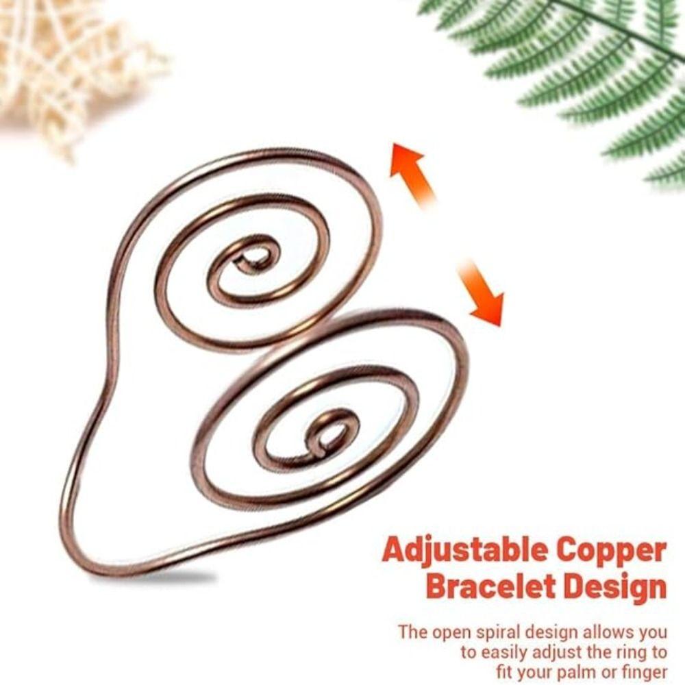 Handmade Copper Palm Ring Portable Copper Cuff  for Meditation & Energy Healing