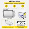 0.8L Ultrasonic Cleaners Digital Heater Timer for Cleaning Jewelry Cleaning Eyeglass 35W Stainless Steel for Commercial Personal Home Use