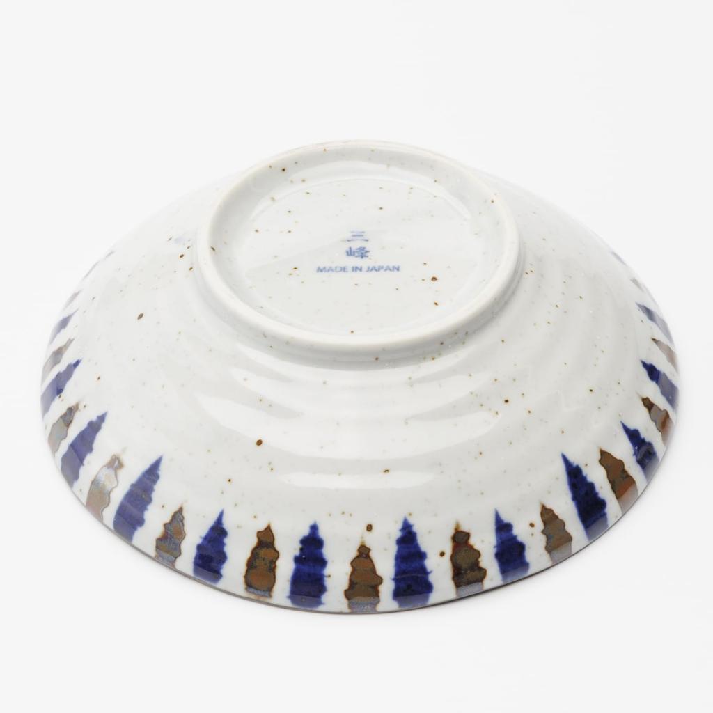 Mino Ware Tableware Set of Including a Shallow a Deep and a Approximately 17cm In Microwave and Dishwasher Made In Product Number 564607 "Fuchi