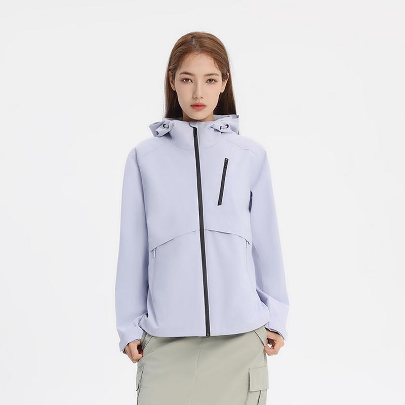 SNOWFLYING Women s 2025 Spring Hooded Outdoor Casual Jacket 2XL
