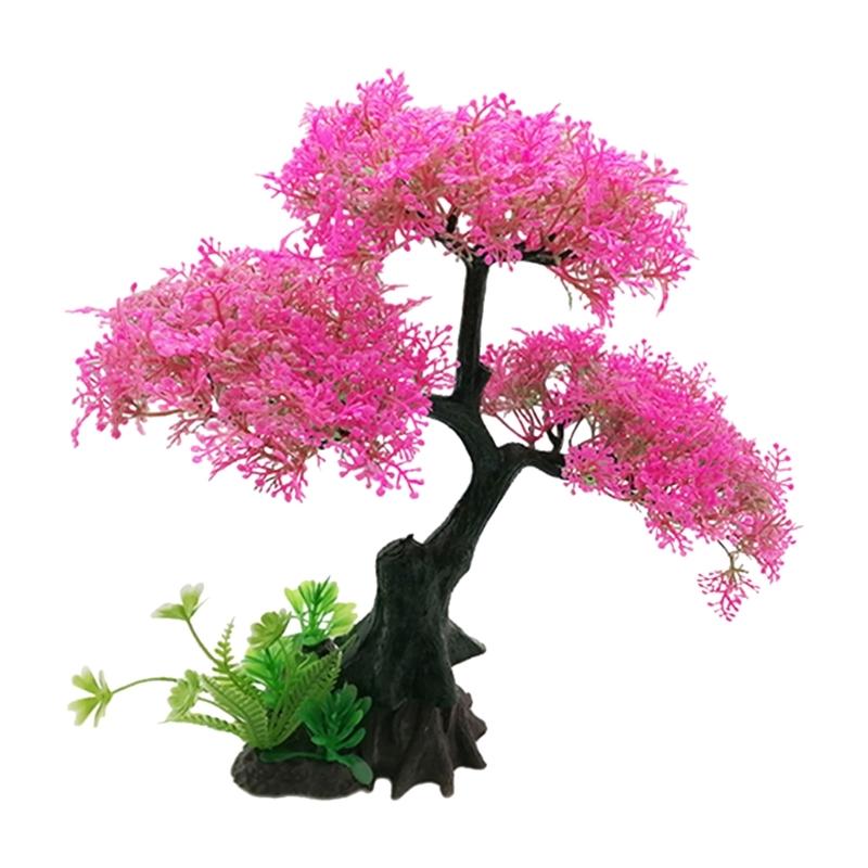 Artificial Plant Aquascaping Ornaments Colorful Fish Tanks Accessory for Freshwater Fish Habitat Enhancement