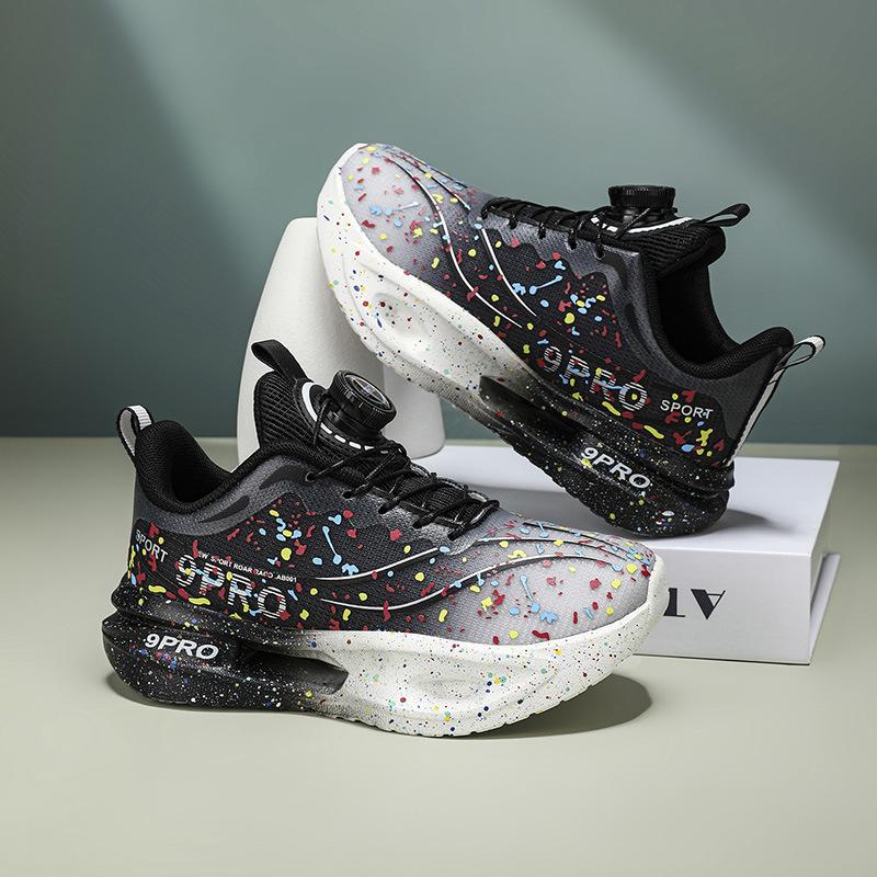 

Фабричный Сток Весна и Осень Сетчатые Кроссовки для Бега Поворотная Пряжка Дышащие Уличные Нескользящие Детские Кроссовки 40