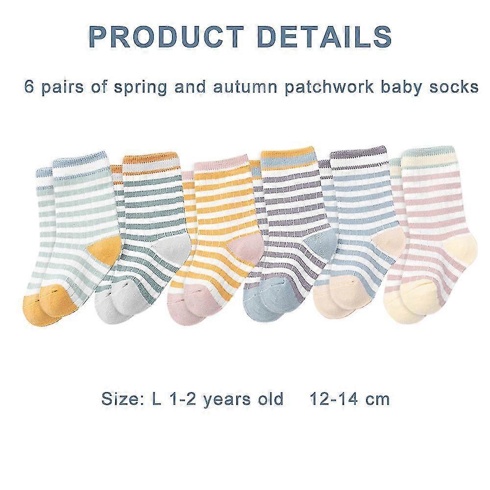 6 Paar Katoenen Enkelsokken Voor Peuters En Kleine Kinderen Zacht Warm Comfortabel Neutrale Babysokken