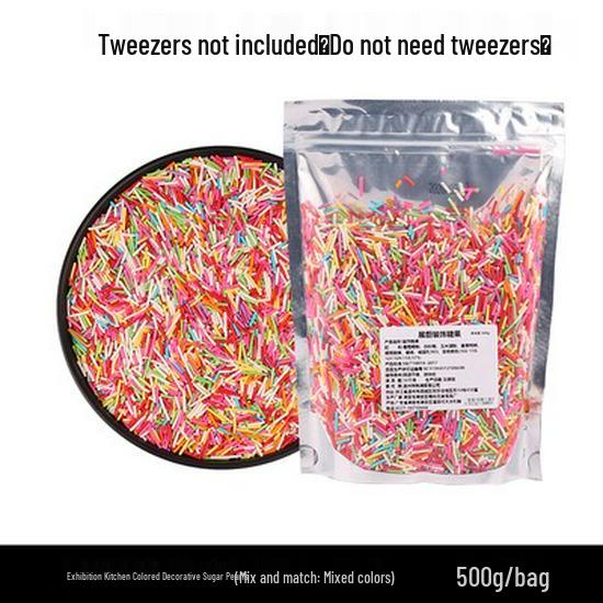 Decorações de Bolo de Pérolas de Açúcar Brancas, Douradas e Prateadas - Bolinhas Redondas para Confeitaria, Sorvete e Panificação - Pérolas de Açúcar Coloridas Mistas em Forma de Agulha.