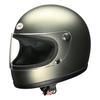 LEAD RX-100R II Full-Face Motorcycle Helmet, Matte Dark Silver, One Size Fits Most (57-60cm), Removable Mesh Interior, One-Touch Buckle, Compatible Wi